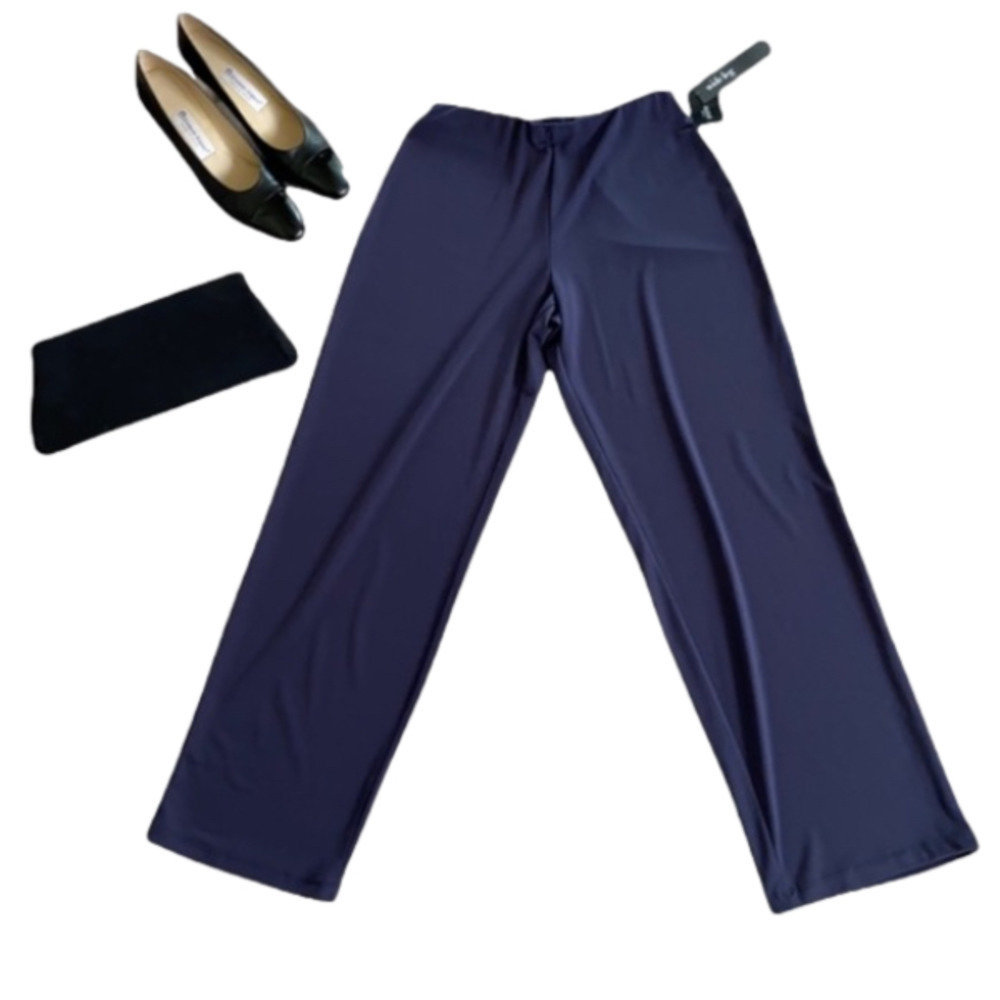 ALFANI Navy Nautical Wide Leg Pants Size PS NWT
